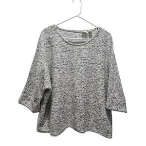 Chicos Black White Pullover Sweater SKU 182 Size 2  Size L Large